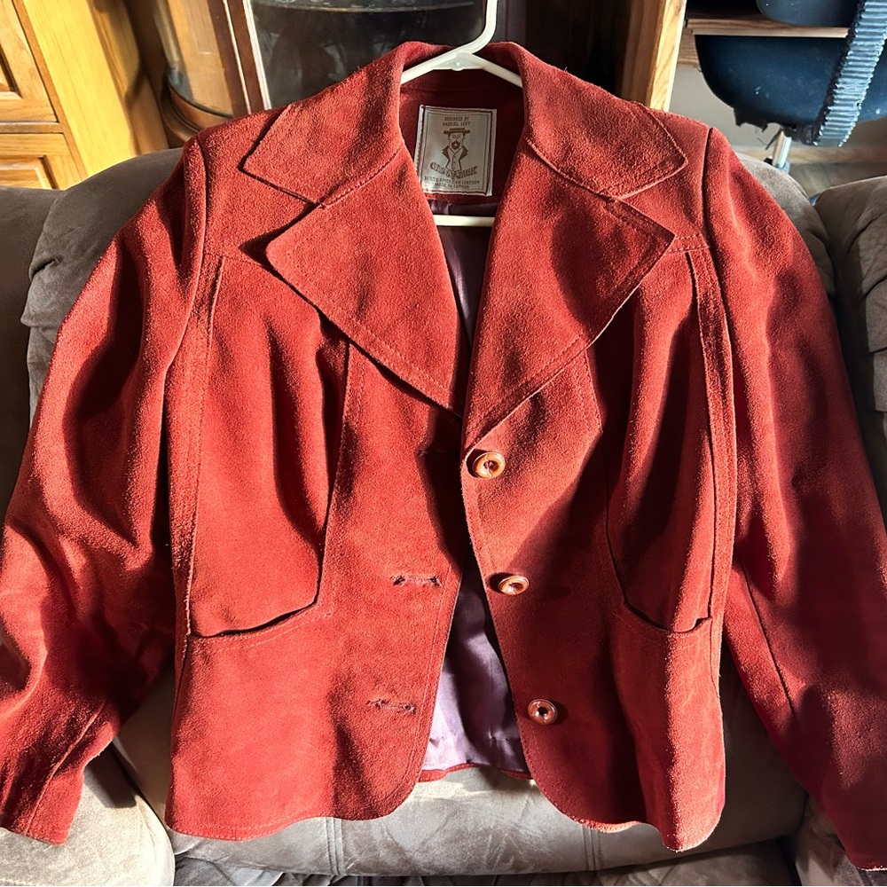 Glassy Jack vintage leather/suede women’s blazer jacket.